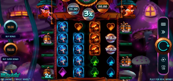 Fire Gnomes 2 Magic Wheel – hovedspilskærm
